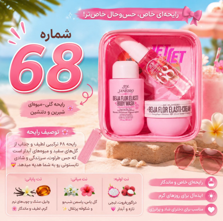 پک مسافرتی مینی سول د ژانیرو مدل Beija Flor رایحه 68